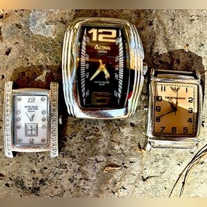 Gorgeous Fashion Timepieces 3,Diamond Anne Klein, Gorgio Armandi,Activa,Watches